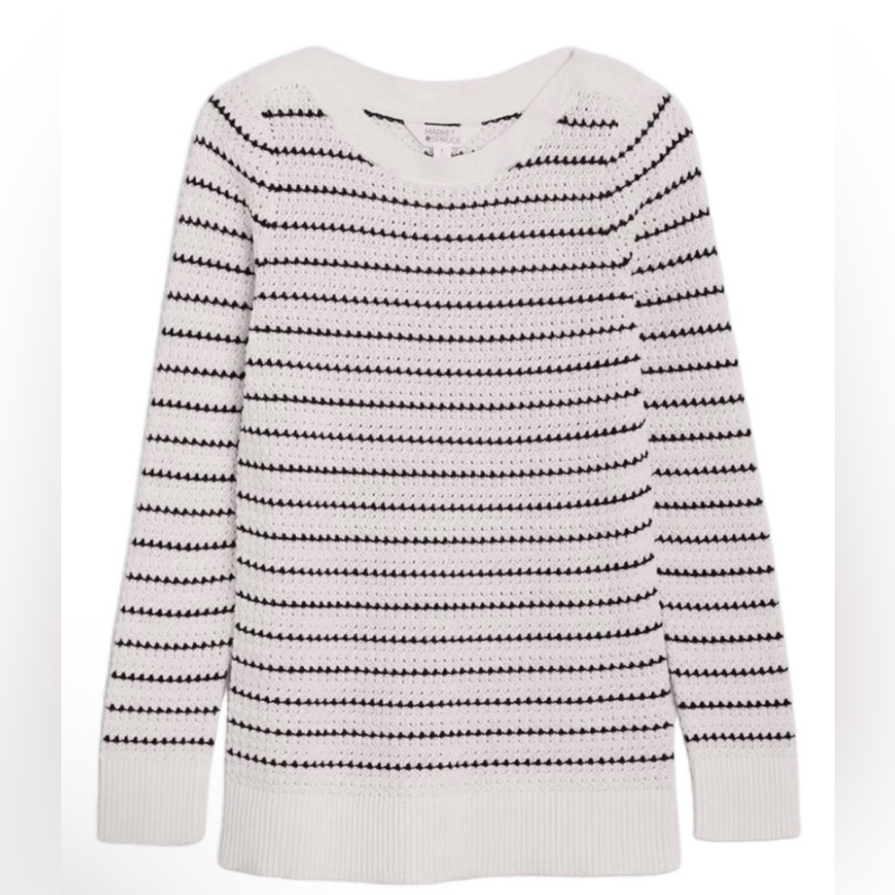 Market & Spruce Black and White Striped Sweater; NWOT